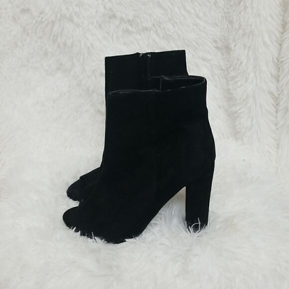 Wild Diva 4inch Black Open-Toe Ankle Booties - Picture 1 of 5